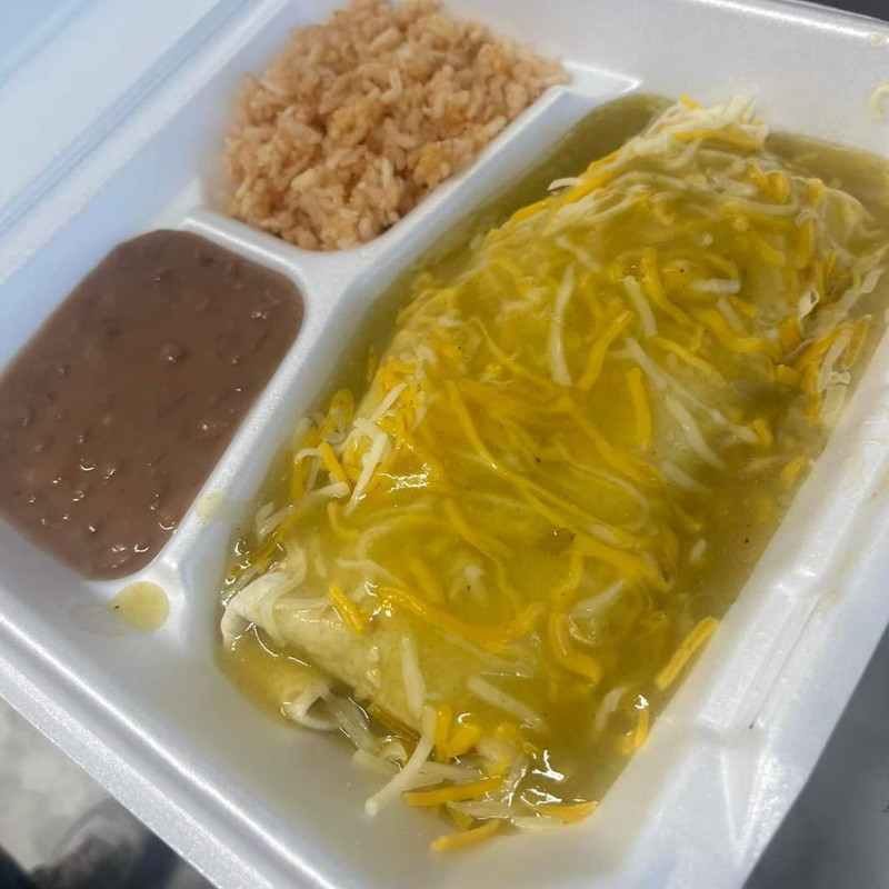 Supreme smothered burrito plate